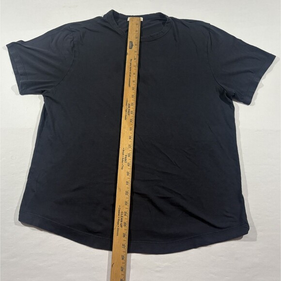Buck Mason Mens Crew Curved Hem Tee Short Sleeve Black T-shirt Sz XL STAINS - Picture 3 of 8